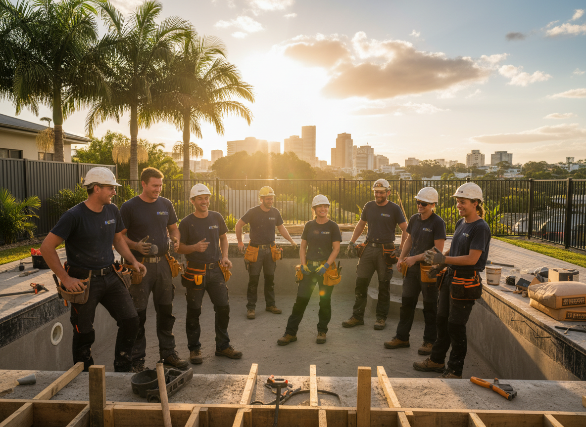 The Pool Builders Brisbane team